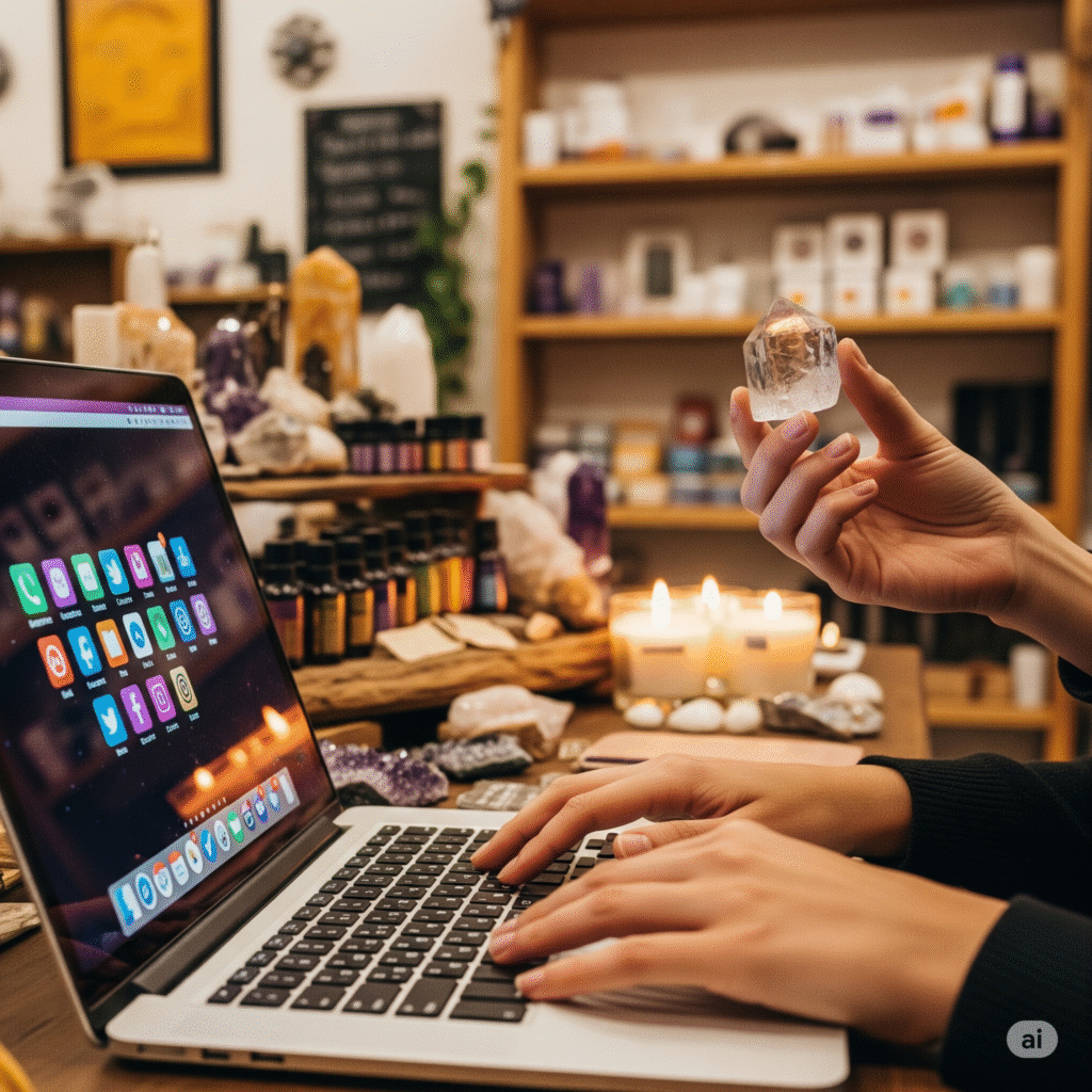 Colocar produtos holísticos online