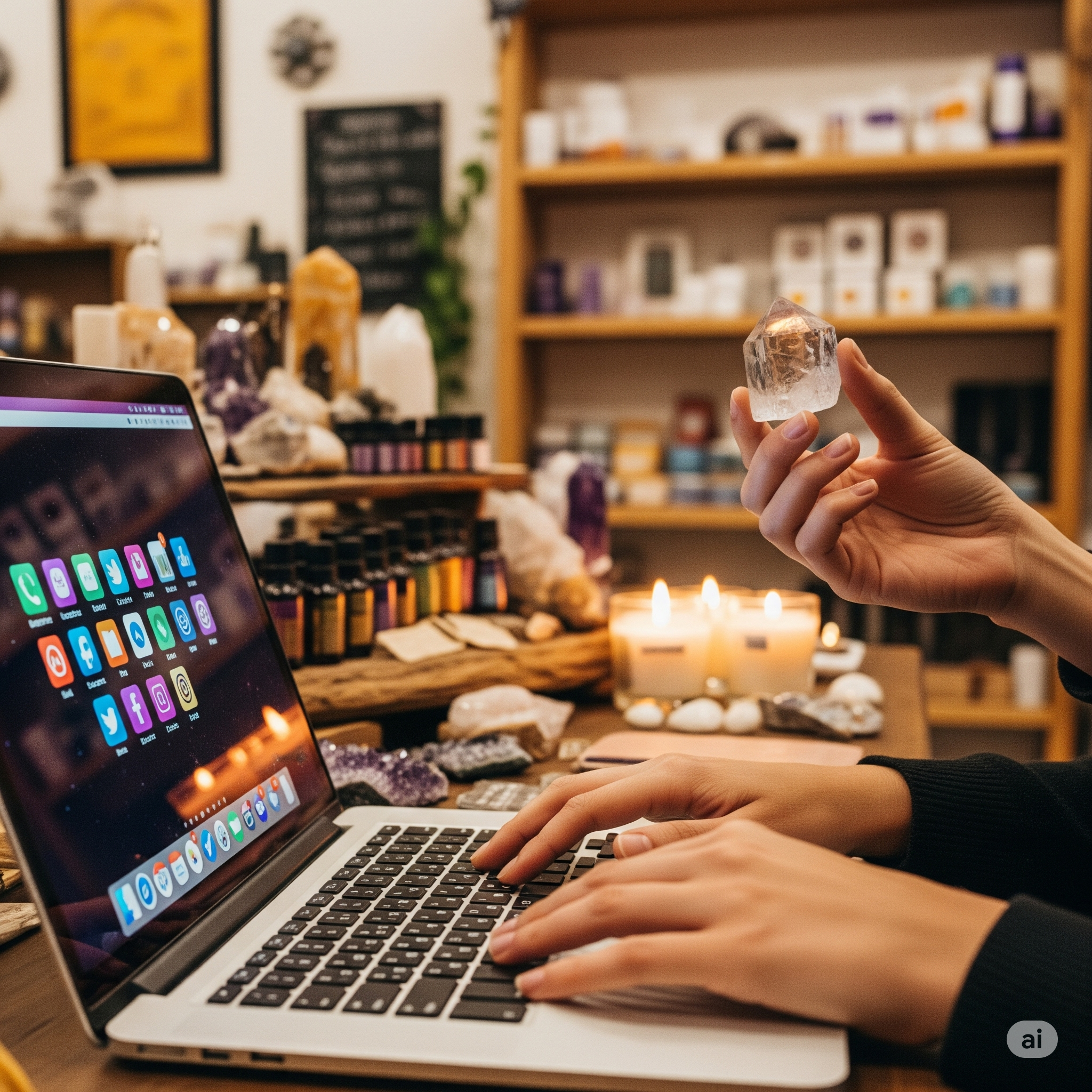 Colocar produtos holísticos online