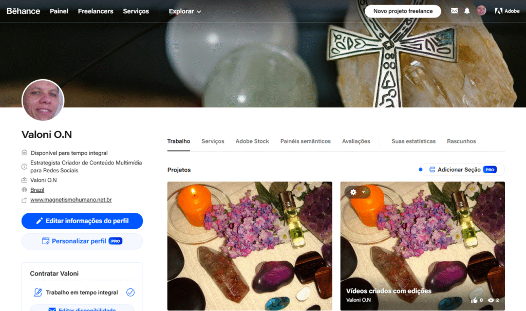 Portfólio no Behance