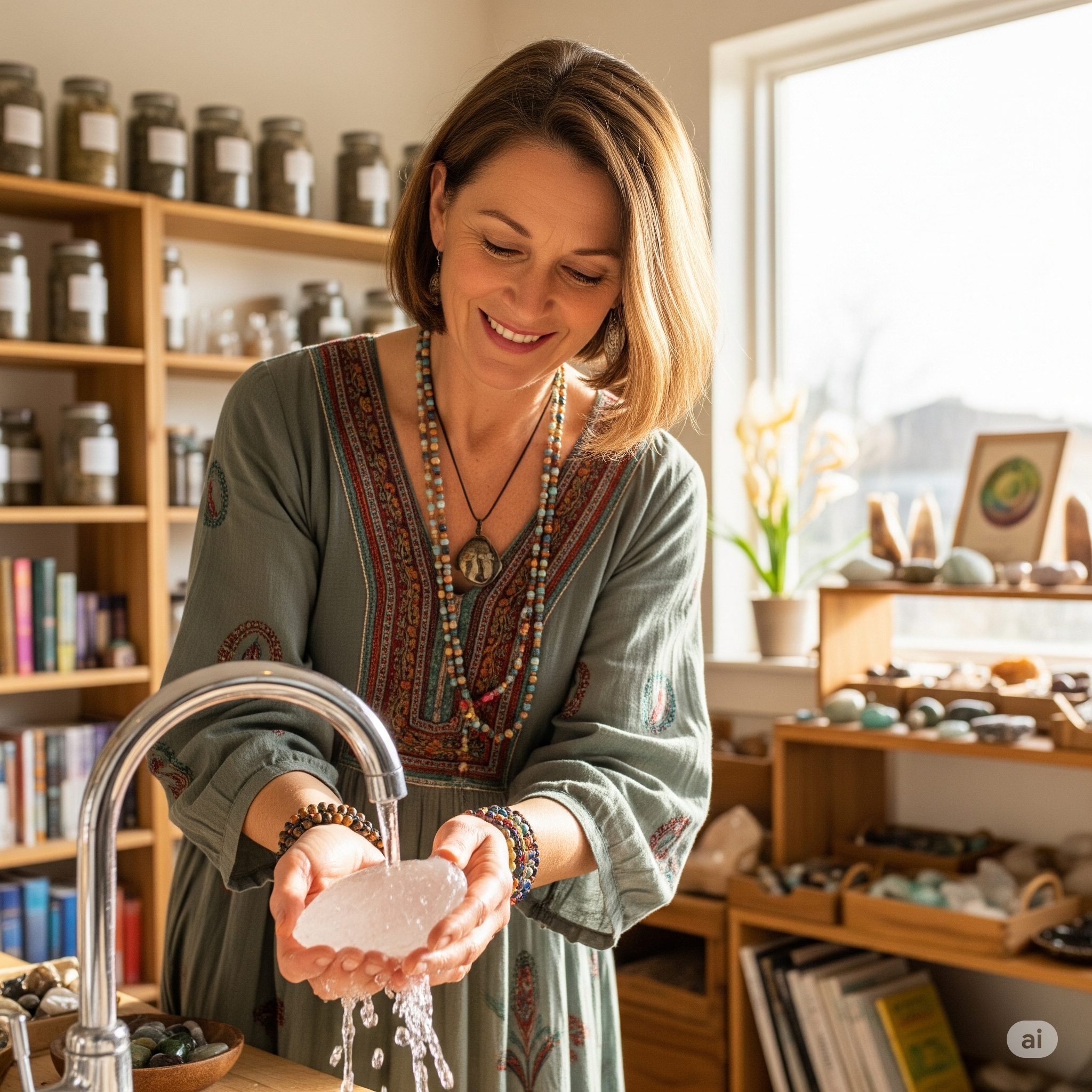 Limpeza de cristais. Conteúdo relevante.